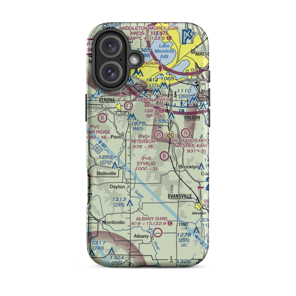 Storytown Airfield (WS33) VFR Sectional  Tough iPhone Case iPhone 16 Plus model shown