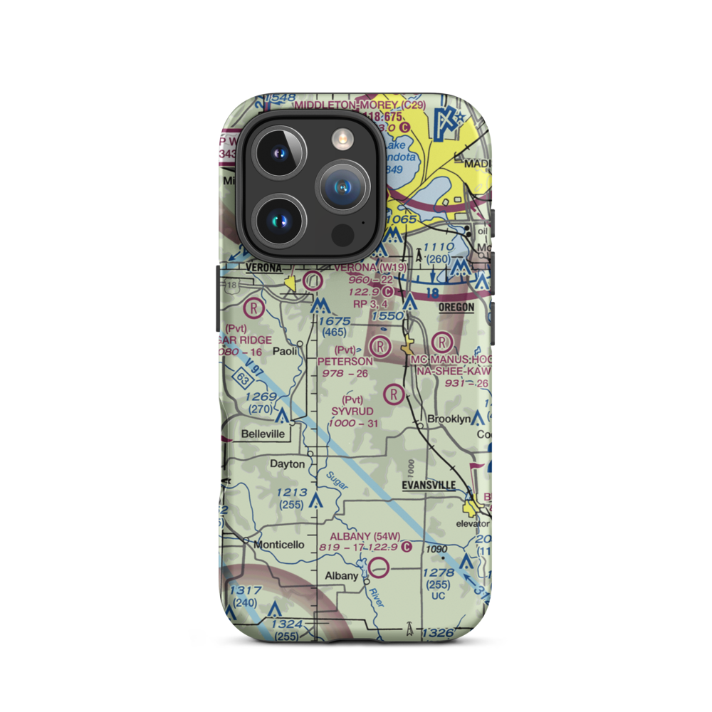 Storytown Airfield (WS33) VFR Sectional  Tough iPhone Case iPhone 16 Pro model shown