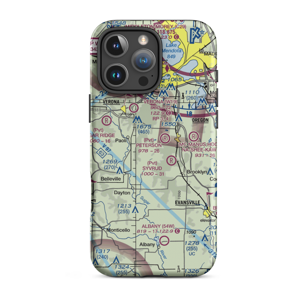 Storytown Airfield (WS33) VFR Sectional  Tough iPhone Case iPhone 16 Pro Max model shown