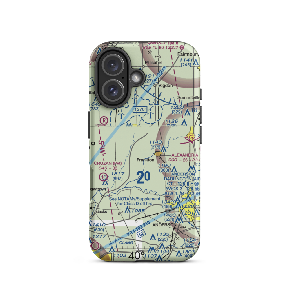 Stottlemyer Airport (2II3) VFR Sectional  Tough iPhone Case iPhone 16 model shown