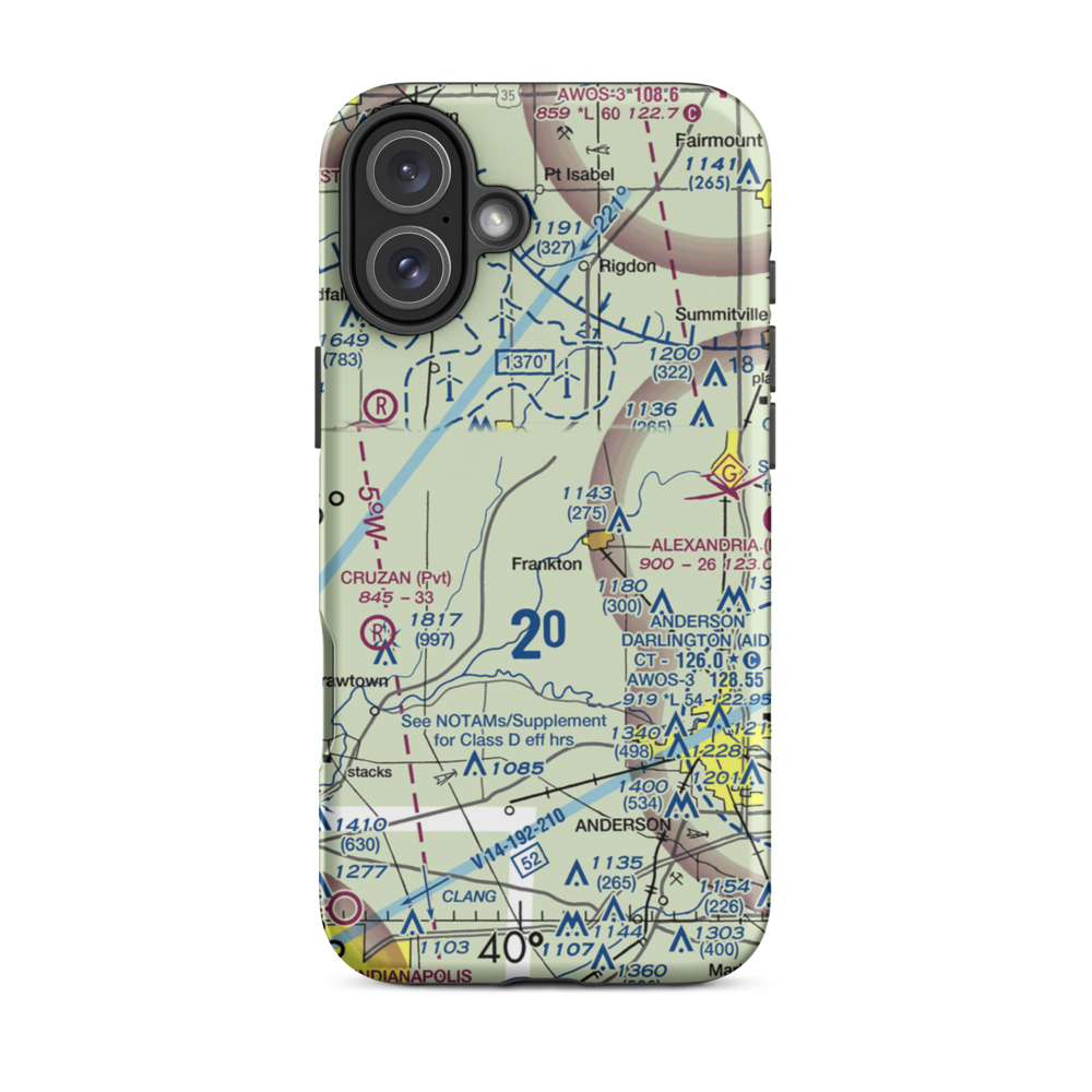 Stottlemyer Airport (2II3) VFR Sectional  Tough iPhone Case iPhone 16 Plus model shown