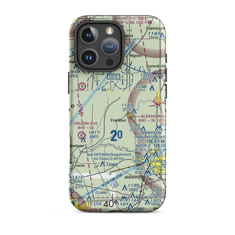 Stottlemyer Airport (2II3) VFR Sectional  Tough iPhone Case iPhone 16 Pro Max model shown