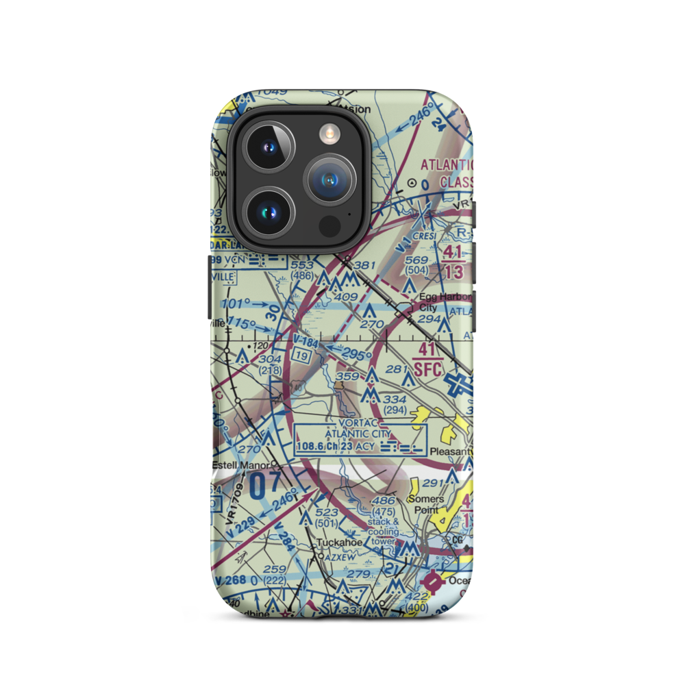 Strawberry Fields Airport (89NJ) VFR Sectional  Tough iPhone Case iPhone 16 Pro model shown