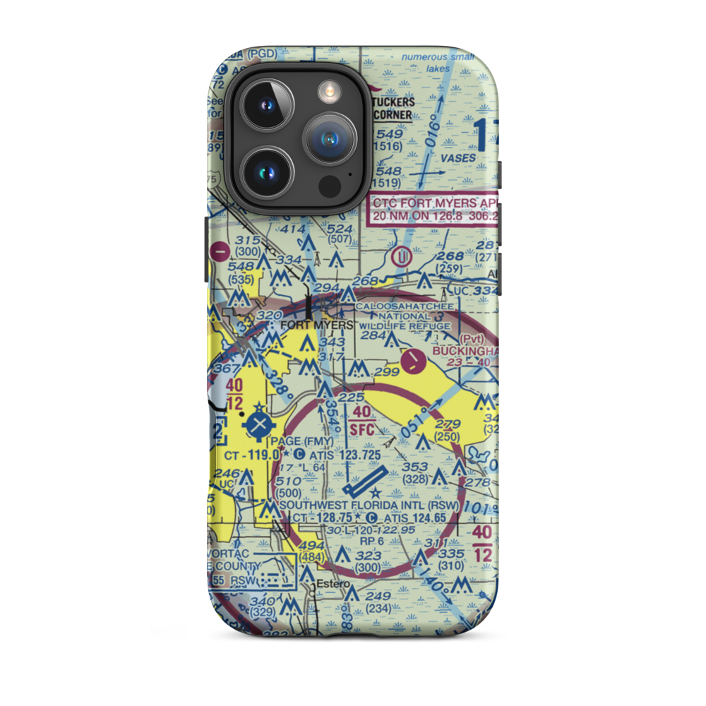 Strayhorn Ranch Airport (47FD) VFR Sectional  Tough iPhone Case iPhone 16 Pro Max model shown