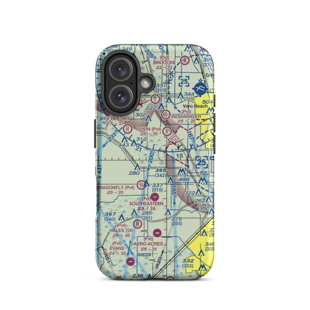 Strazzulla Groves Airport (FL23) VFR Sectional  Tough iPhone Case iPhone 16 model shown