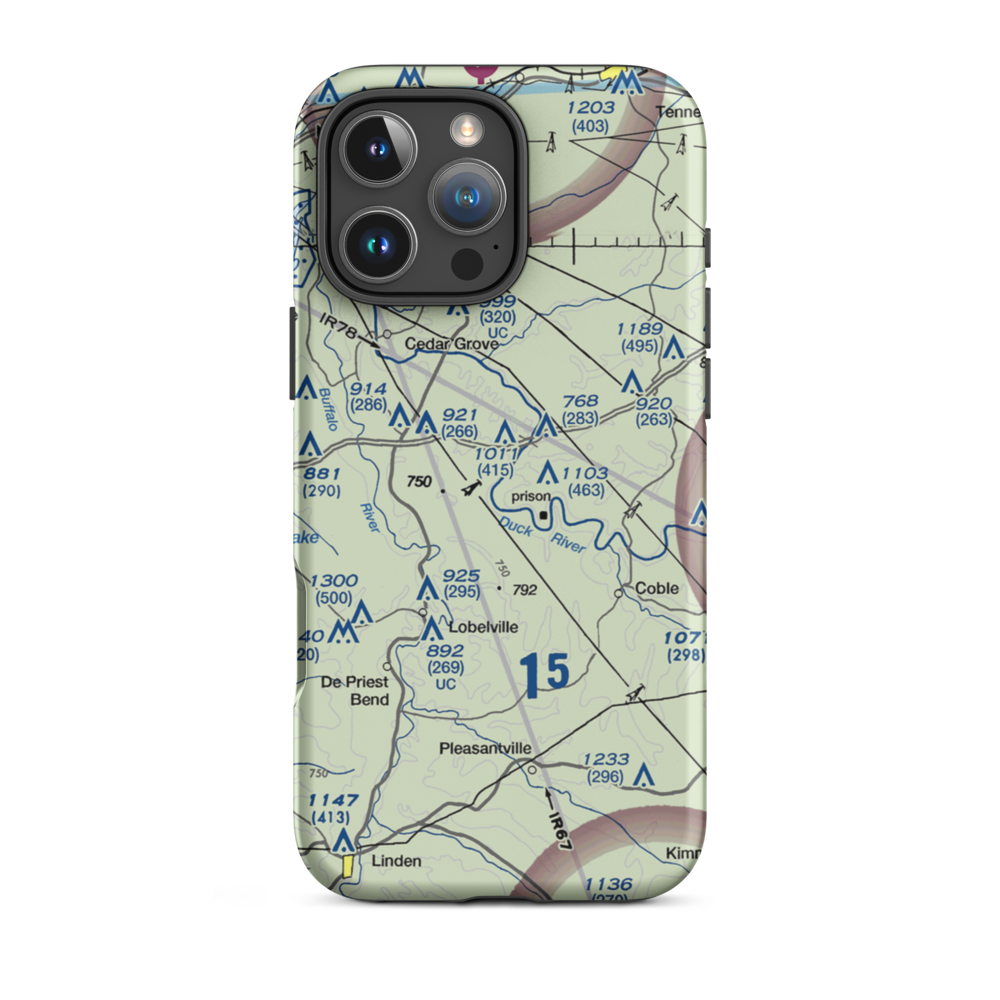 Strickland/Smalley Field (AL03) VFR Sectional  Tough iPhone Case iPhone 16 Pro Max model shown