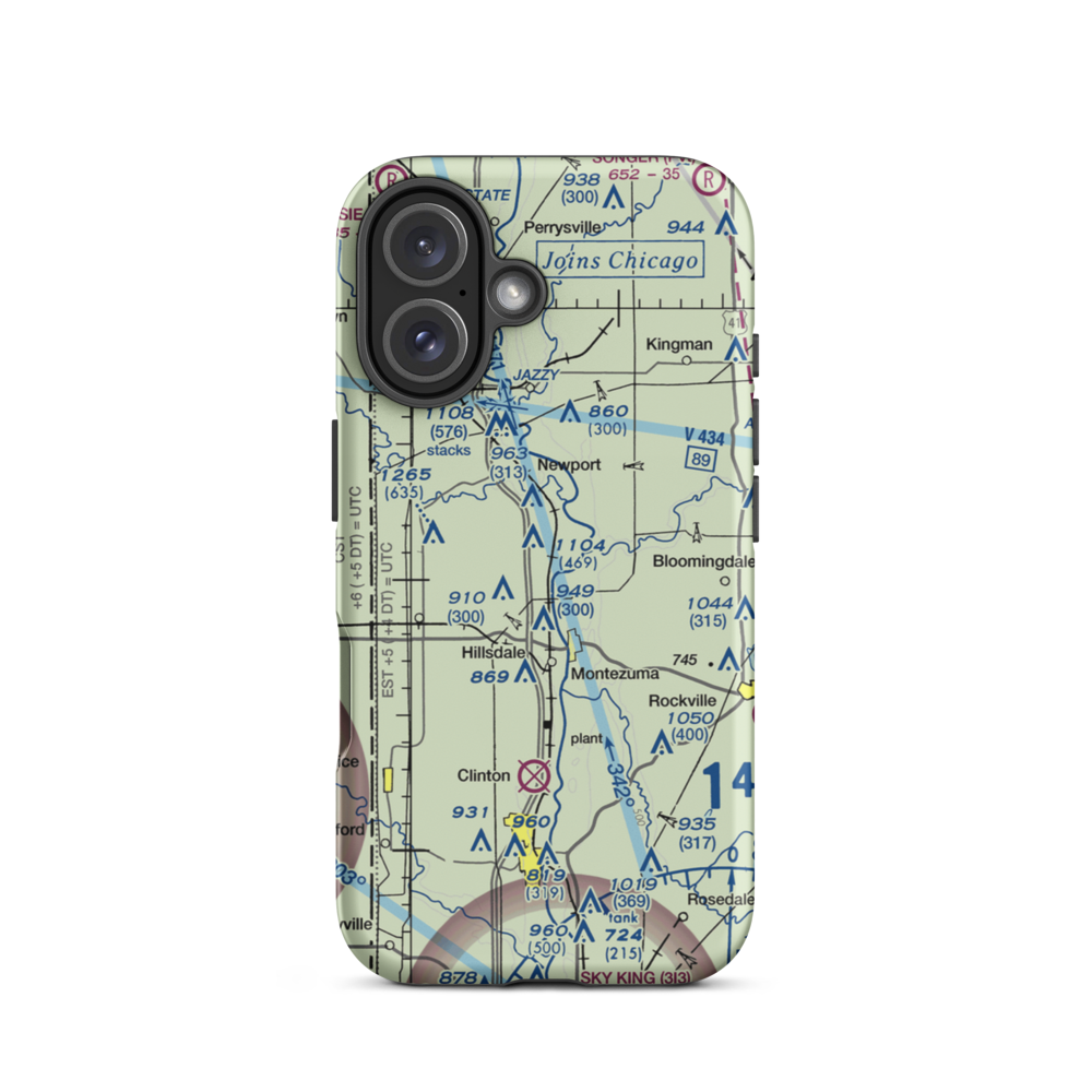 Strip Airport (II59) VFR Sectional  Tough iPhone Case iPhone 16 model shown