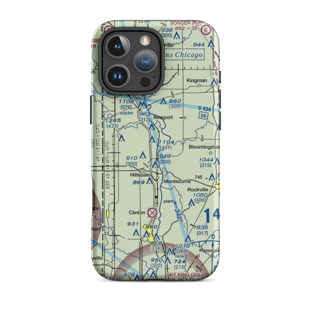 Strip Airport (II59) VFR Sectional  Tough iPhone Case iPhone 16 Pro Max model shown