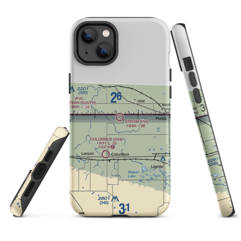 Strom Private Airport (6NA0) VFR Sectional  Tough iPhone Case iPhone 14 Plus model shown