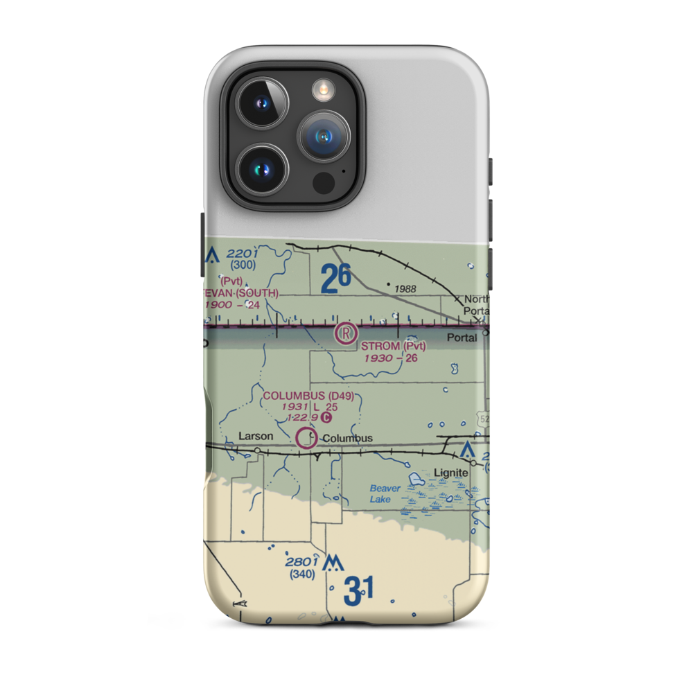 Strom Private Airport (6NA0) VFR Sectional  Tough iPhone Case iPhone 16 Pro Max model shown