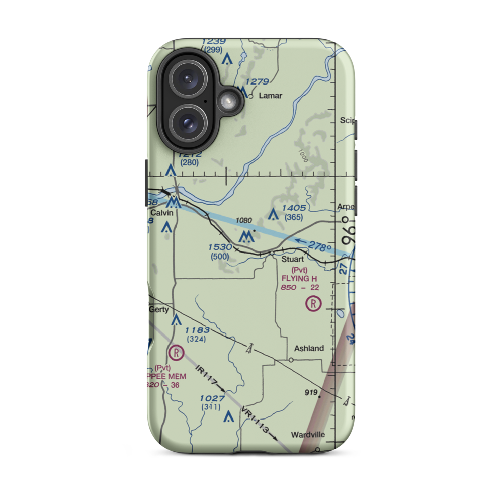 Stuart Mountain Airpark (OL19) VFR Sectional  Tough iPhone Case iPhone 16 Plus model shown