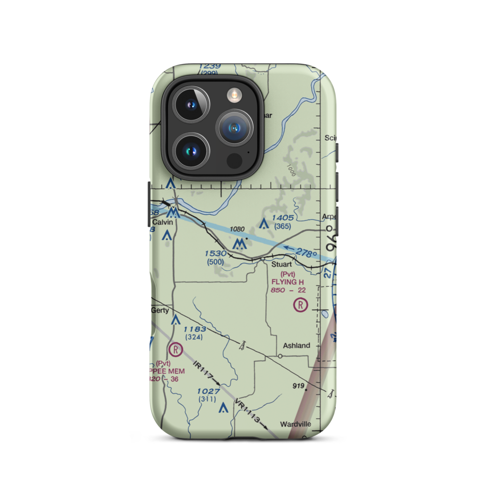Stuart Mountain Airpark (OL19) VFR Sectional  Tough iPhone Case iPhone 16 Pro model shown
