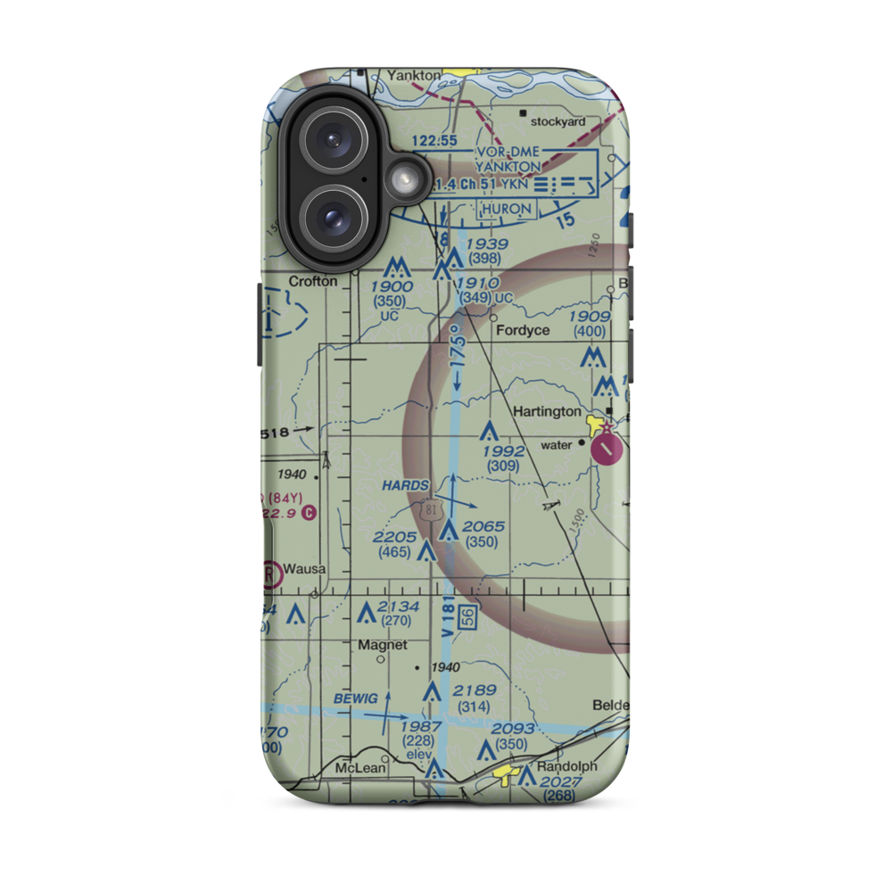 Sudbeck Field (NE50) VFR Sectional  Tough iPhone Case iPhone 16 Plus model shown