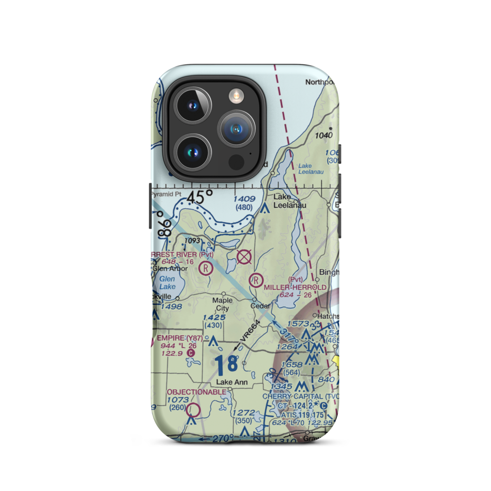 Sugar Loaf Resort Airport (Y04) VFR Sectional  Tough iPhone Case iPhone 16 Pro model shown