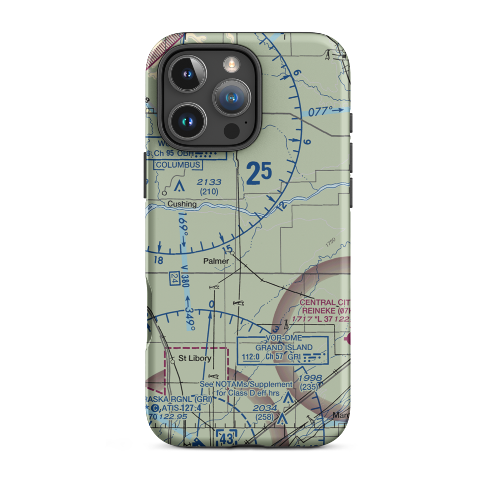 Sullivan Airstrip (NE12) VFR Sectional  Tough iPhone Case iPhone 16 Pro Max model shown