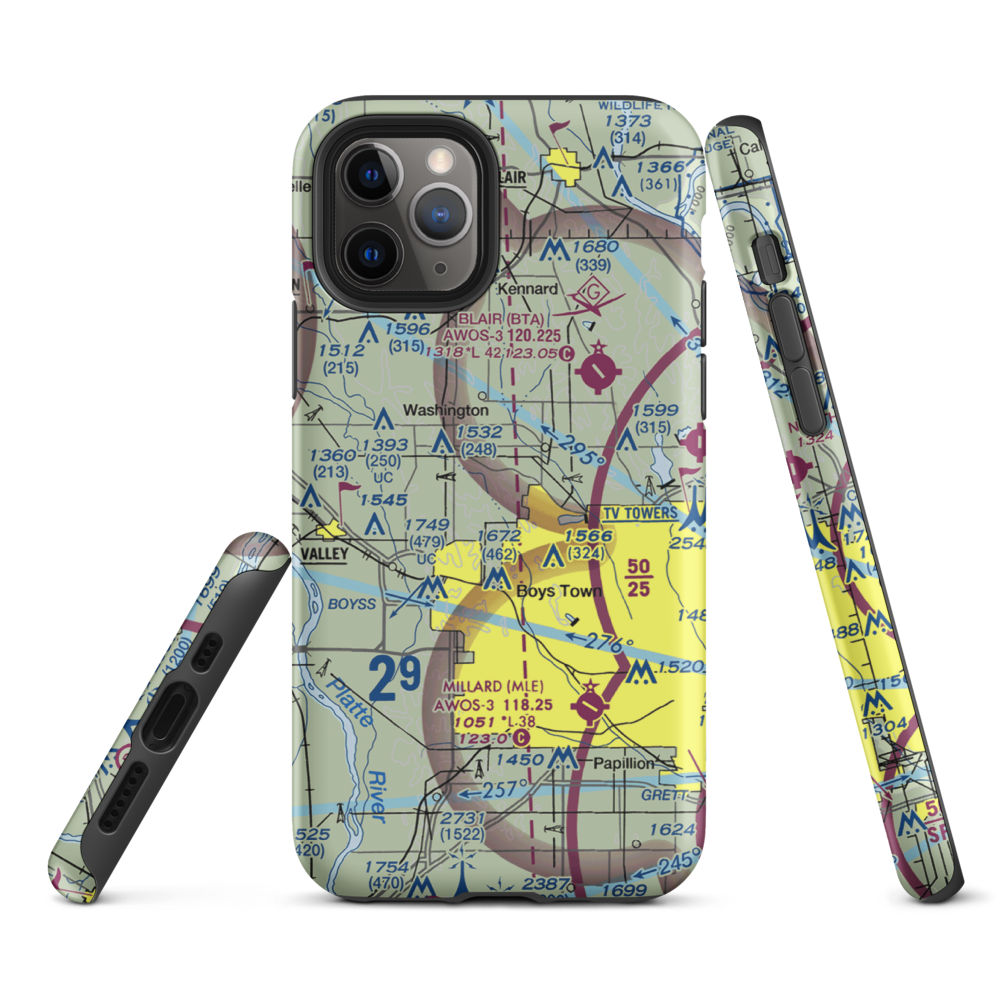 Summer Hill Farm Airport (09NE) VFR Sectional  Tough iPhone Case iPhone 11 Pro model shown