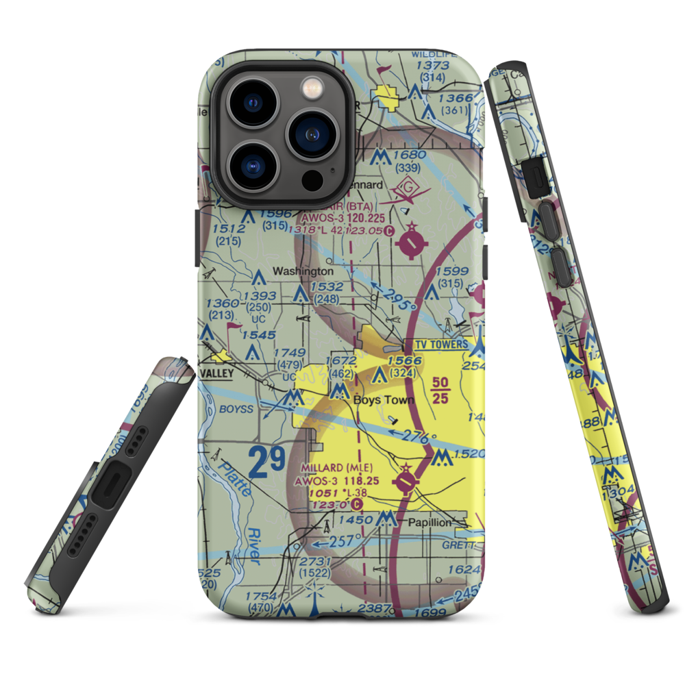 Summer Hill Farm Airport (09NE) VFR Sectional  Tough iPhone Case iPhone 13 Pro Max model shown