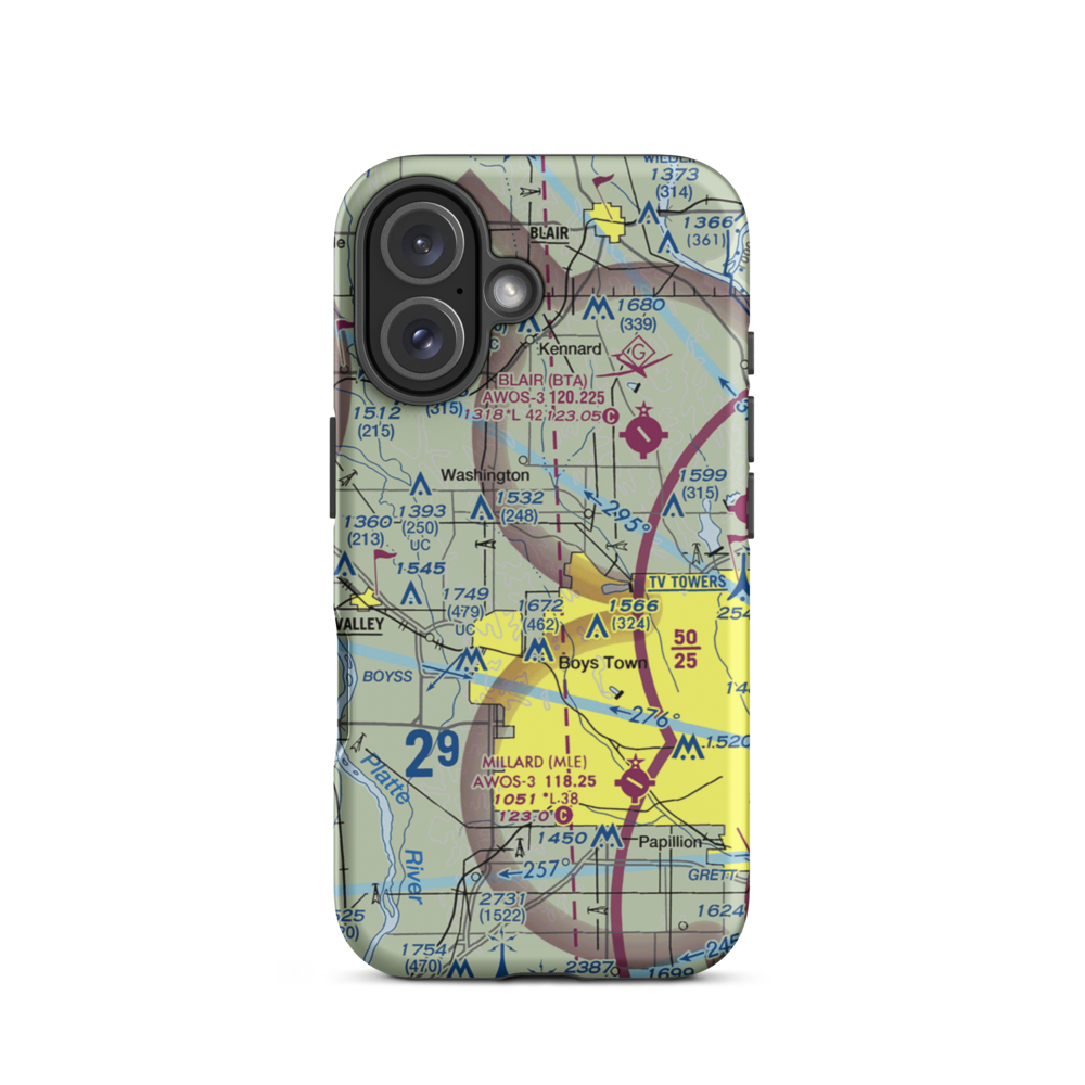 Summer Hill Farm Airport (09NE) VFR Sectional  Tough iPhone Case iPhone 16 model shown