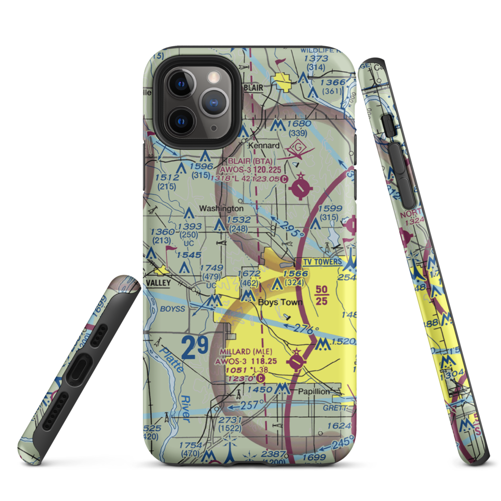 Summer Hill Farm Airport (09NE) VFR Sectional  Tough iPhone Case iPhone 11 Pro Max model shown