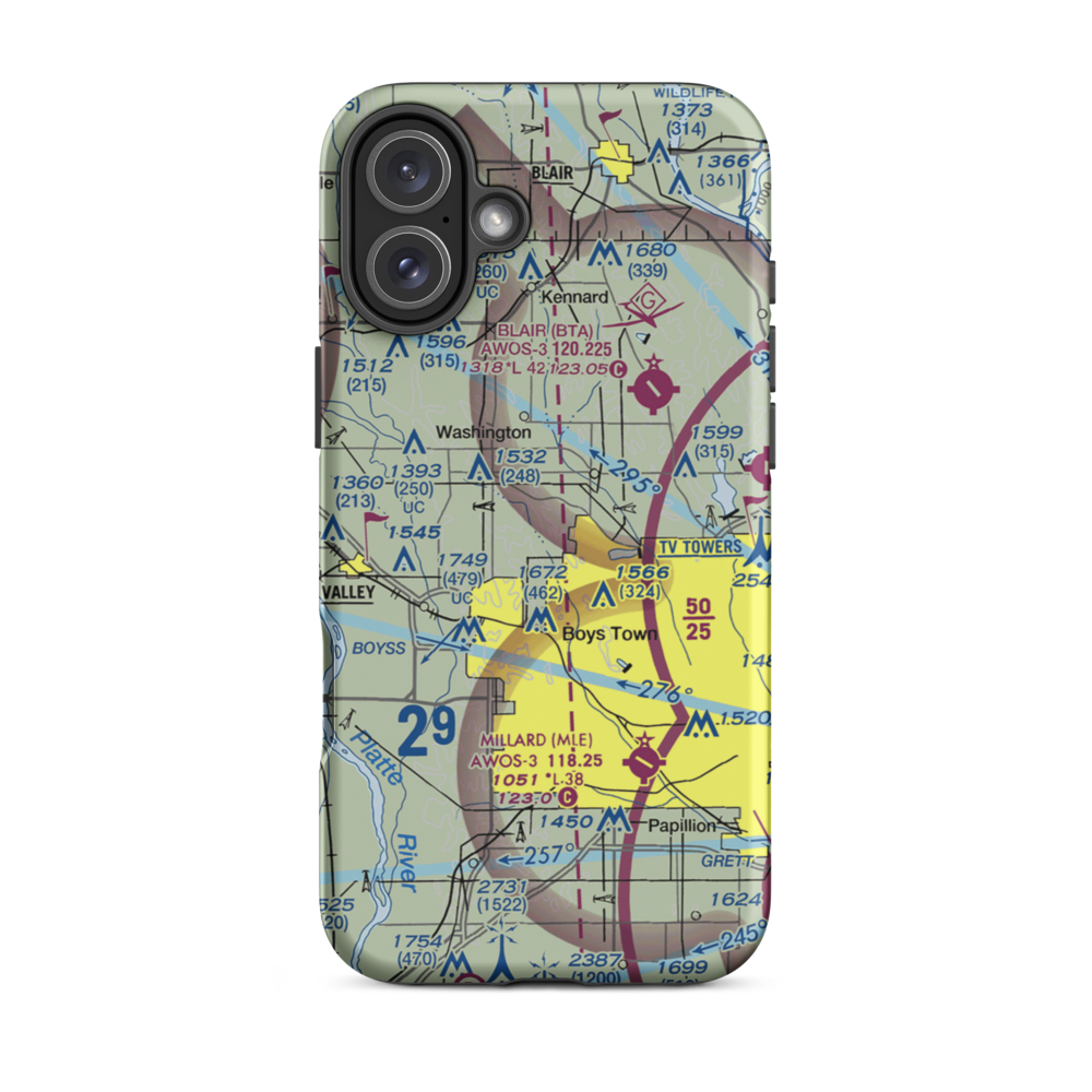Summer Hill Farm Airport (09NE) VFR Sectional  Tough iPhone Case iPhone 16 Plus model shown