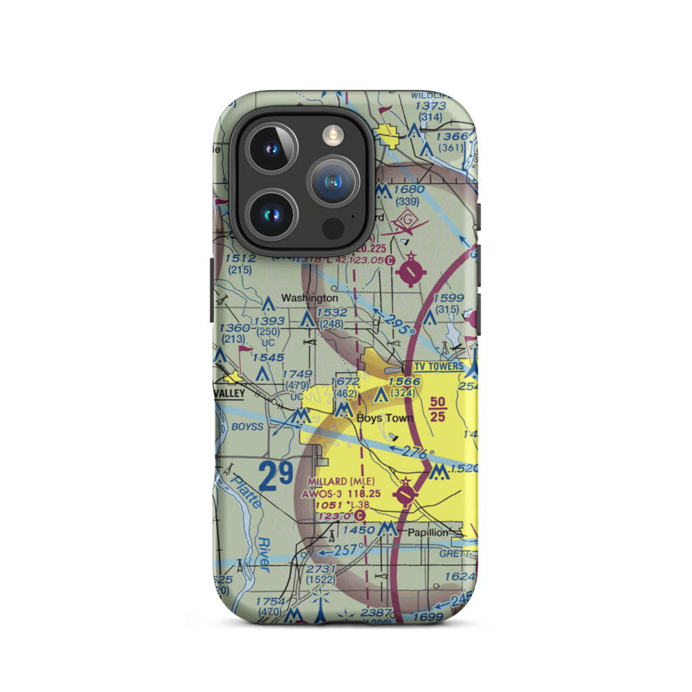 Summer Hill Farm Airport (09NE) VFR Sectional  Tough iPhone Case iPhone 16 Pro model shown