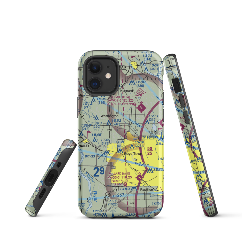 Summer Hill Farm Airport (09NE) VFR Sectional  Tough iPhone Case iPhone 12 mini model shown