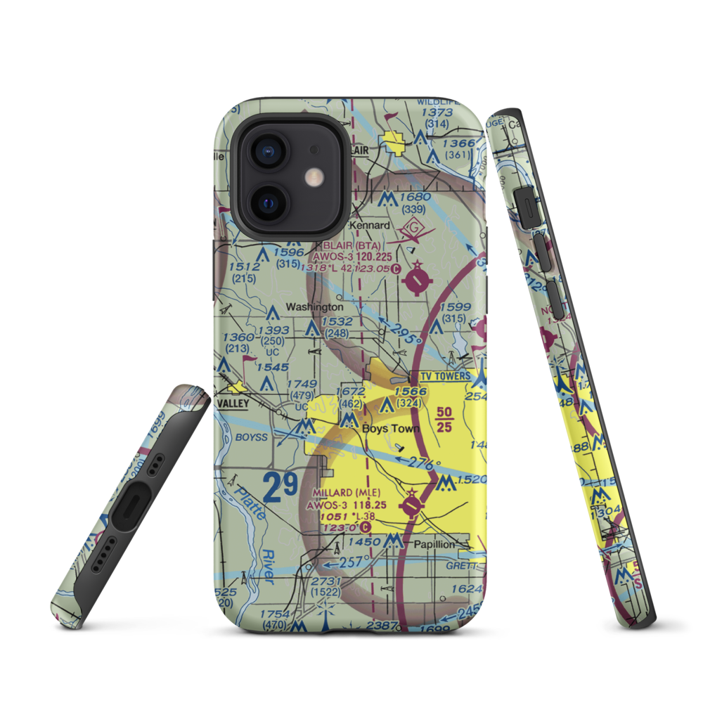 Summer Hill Farm Airport (09NE) VFR Sectional  Tough iPhone Case iPhone 12 model shown