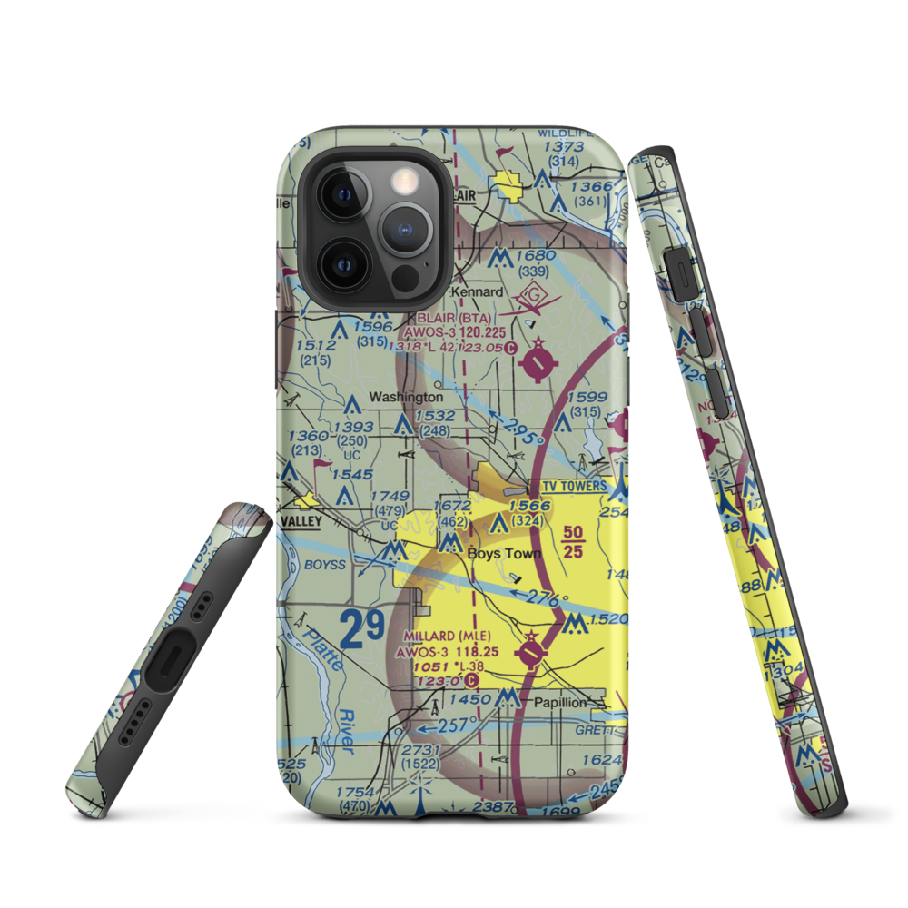 Summer Hill Farm Airport (09NE) VFR Sectional  Tough iPhone Case iPhone 12 Pro model shown