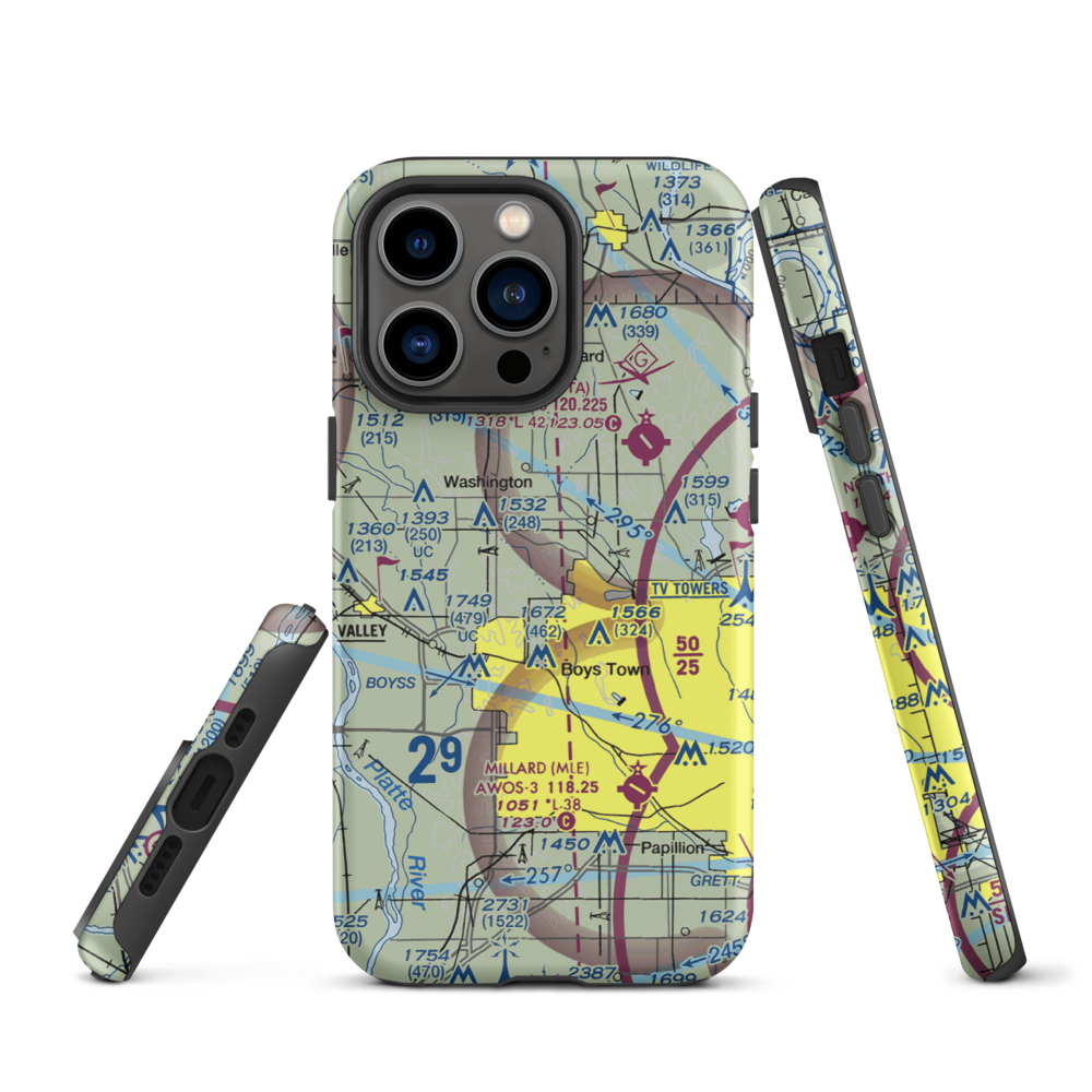Summer Hill Farm Airport (09NE) VFR Sectional  Tough iPhone Case iPhone 13 Pro model shown