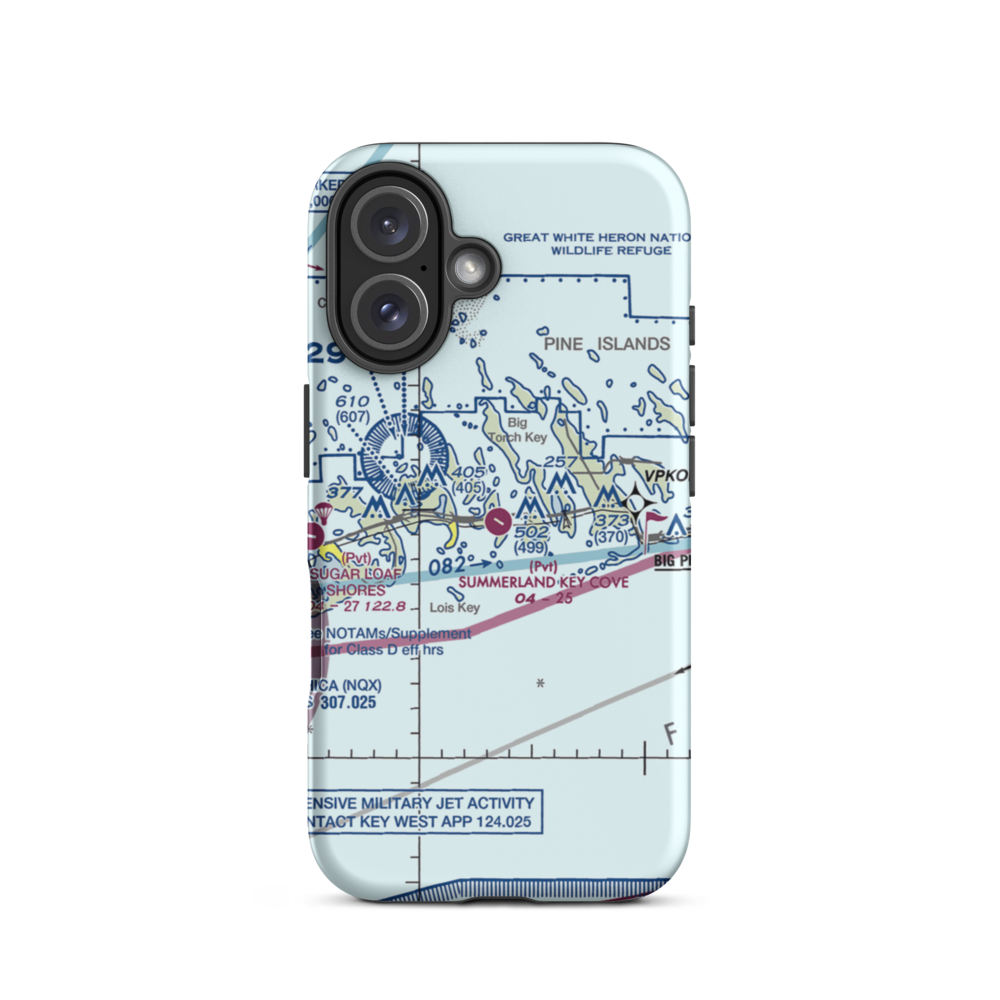 Summerland Key Cove Airport (FD51) VFR Sectional  Tough iPhone Case iPhone 16 model shown