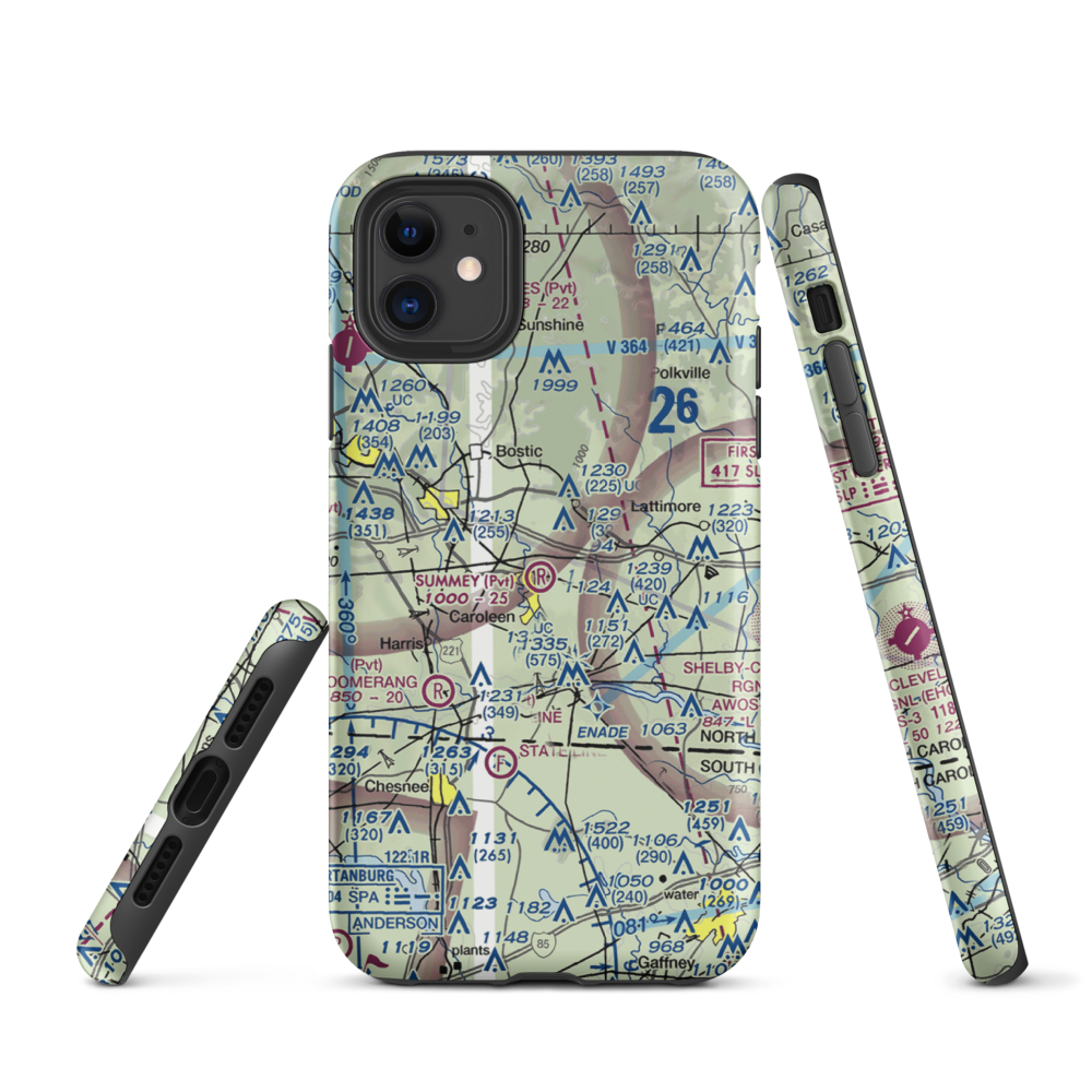 Summey Airpark (8NC2) VFR Sectional  Tough iPhone Case iPhone 11 model shown