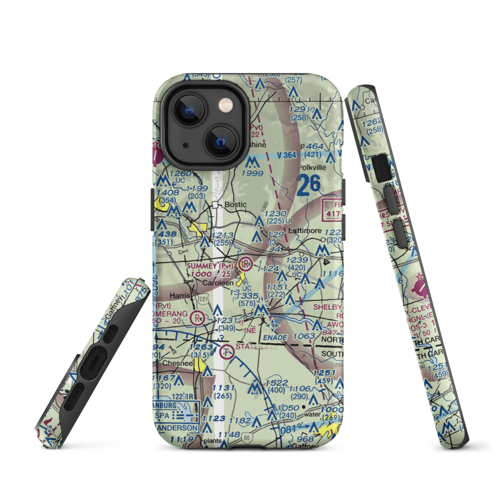 Summey Airpark (8NC2) VFR Sectional  Tough iPhone Case iPhone 14 model shown