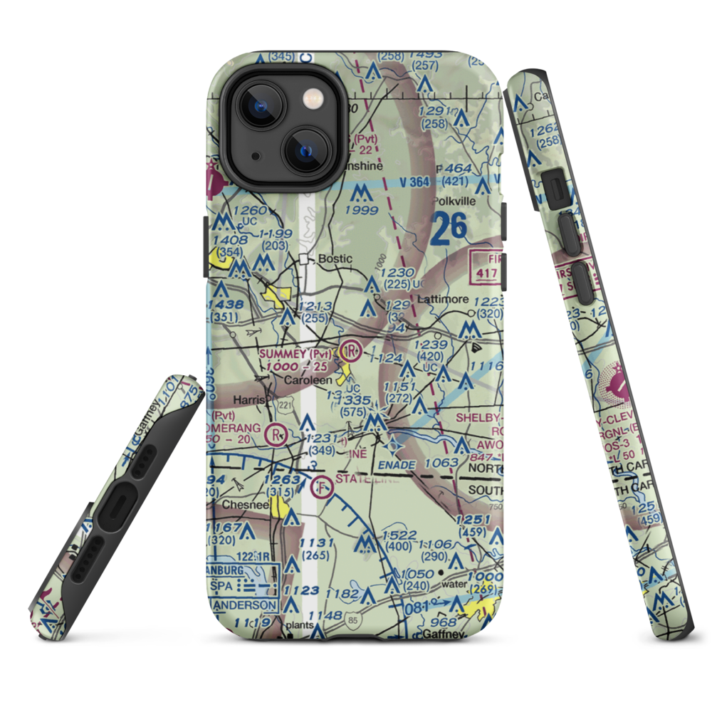 Summey Airpark (8NC2) VFR Sectional  Tough iPhone Case iPhone 14 Plus model shown