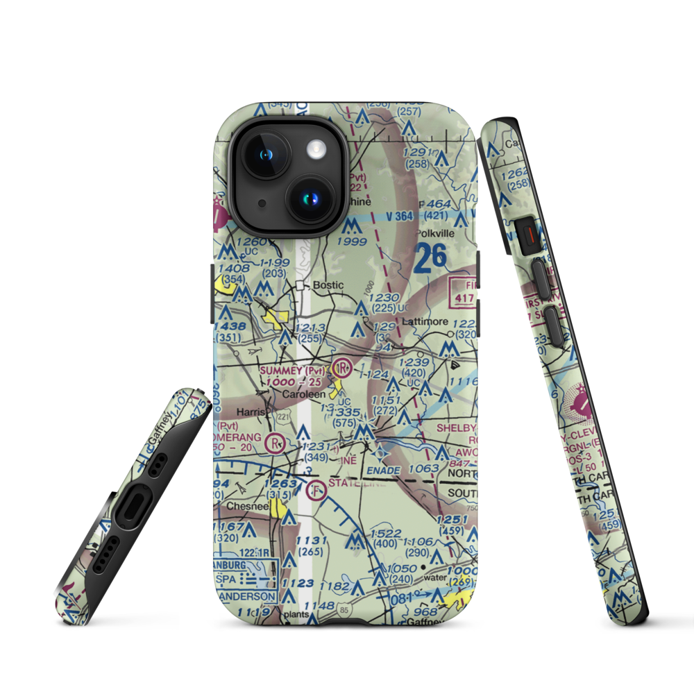 Summey Airpark (8NC2) VFR Sectional  Tough iPhone Case iPhone 15 model shown