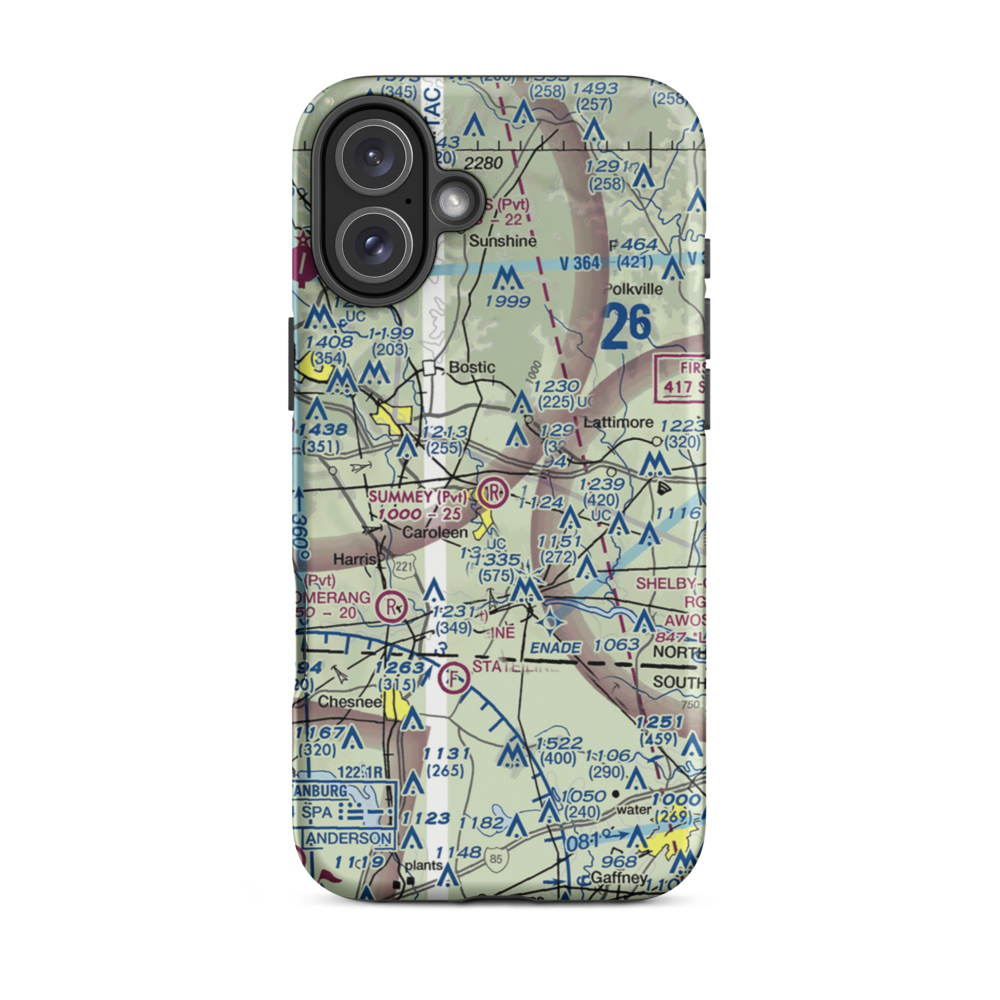Summey Airpark (8NC2) VFR Sectional  Tough iPhone Case iPhone 16 Plus model shown