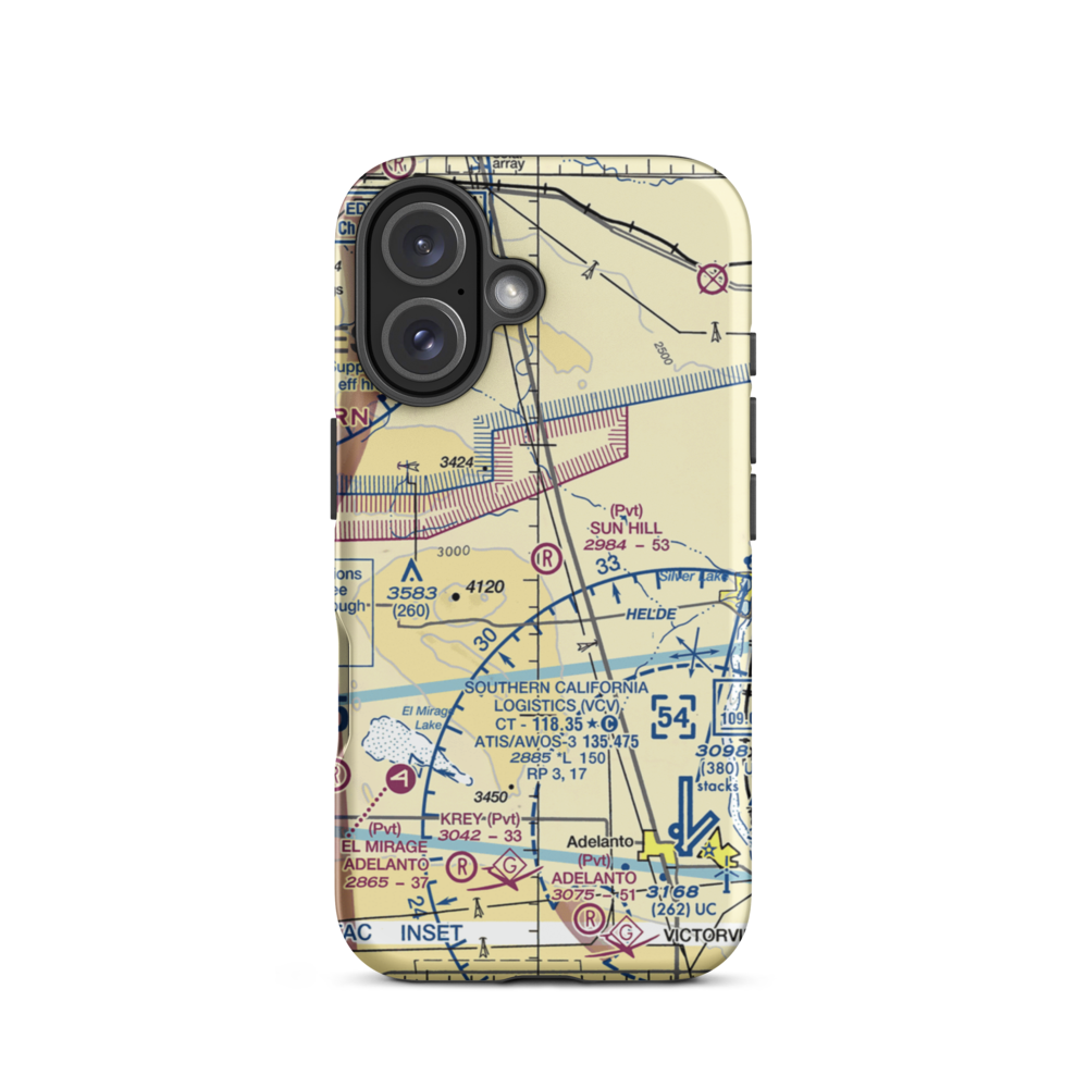 Sun Hill Ranch Airport (CA70) VFR Sectional  Tough iPhone Case iPhone 16 model shown