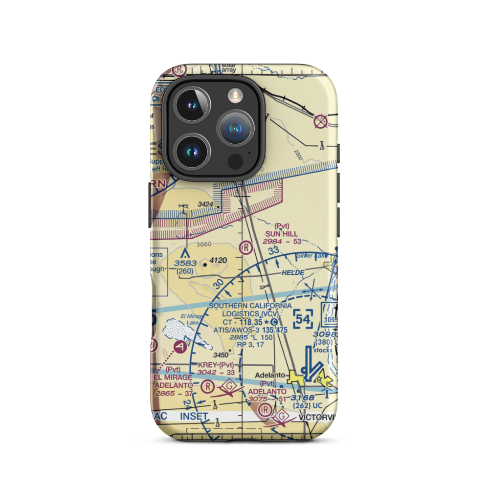 Sun Hill Ranch Airport (CA70) VFR Sectional  Tough iPhone Case iPhone 16 Pro model shown