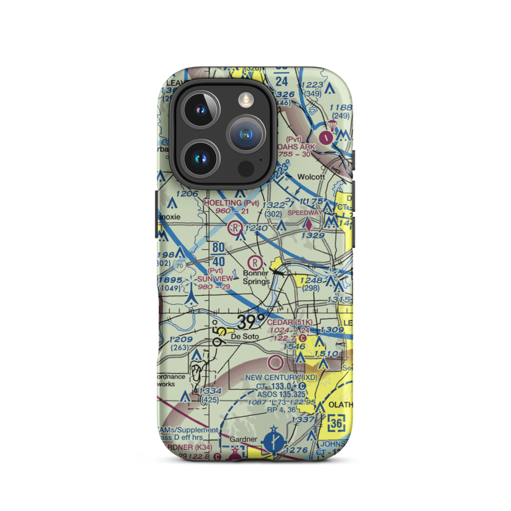 Sun View Field Airport (03PR) VFR Sectional  Tough iPhone Case iPhone 16 Pro model shown