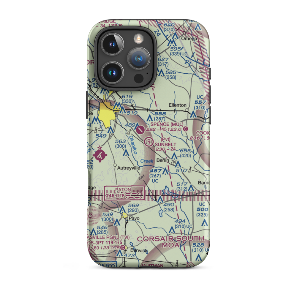 Sunbelt Strip (09GA) VFR Sectional  Tough iPhone Case iPhone 16 Pro Max model shown
