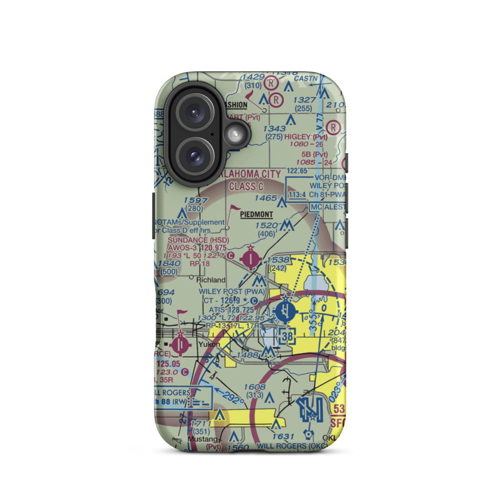 Sundance Airpark (HSD) VFR Sectional  Tough iPhone Case iPhone 16 model shown