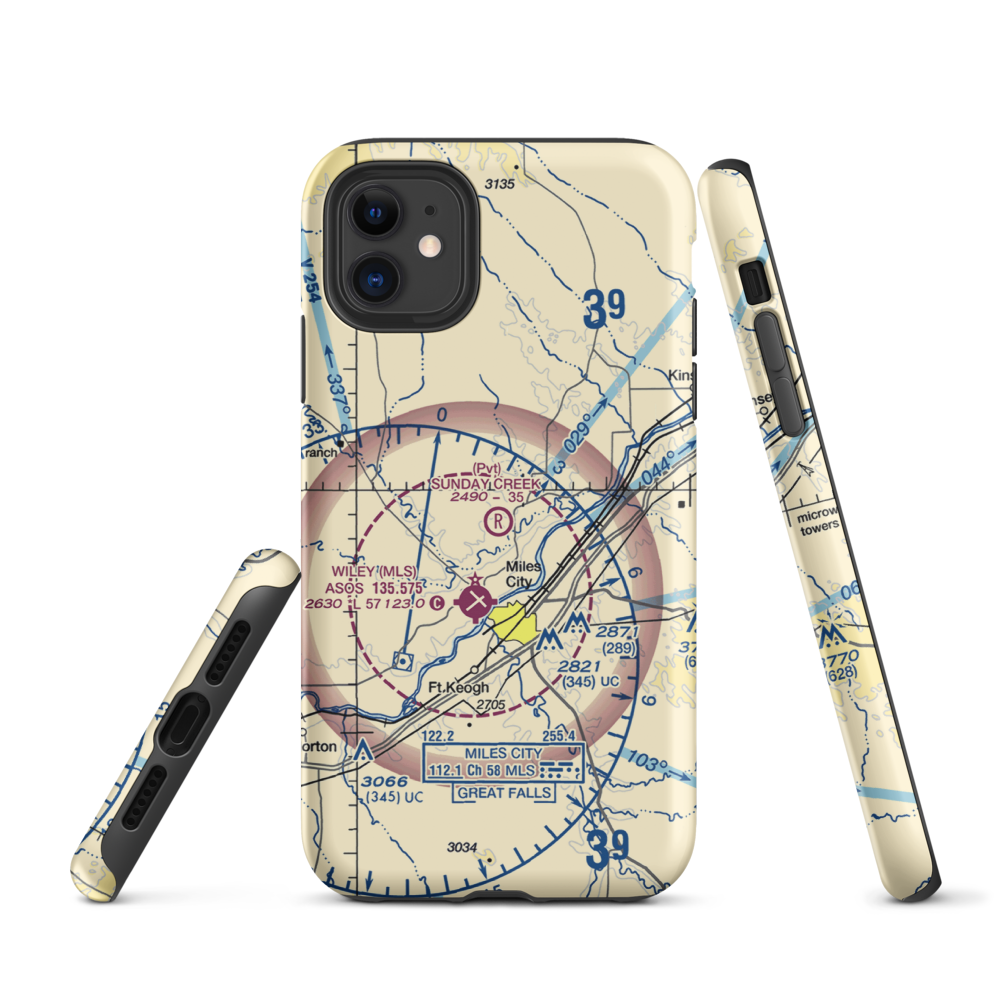 Sunday Creek Airpark (MT29) VFR Sectional  Tough iPhone Case iPhone 11 model shown