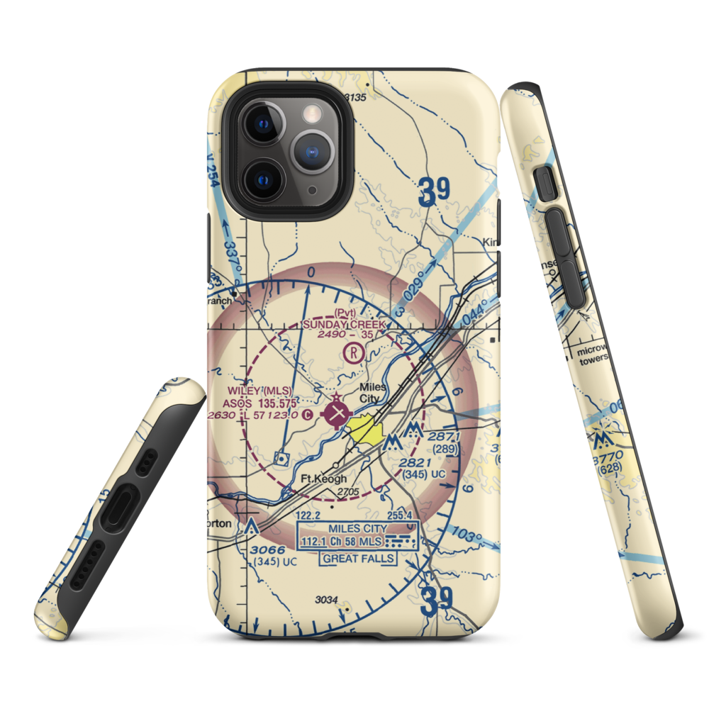Sunday Creek Airpark (MT29) VFR Sectional  Tough iPhone Case iPhone 11 Pro model shown