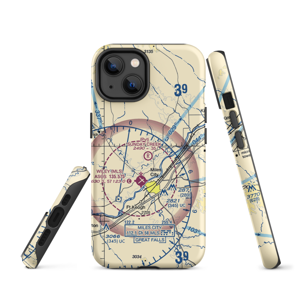 Sunday Creek Airpark (MT29) VFR Sectional  Tough iPhone Case iPhone 14 model shown