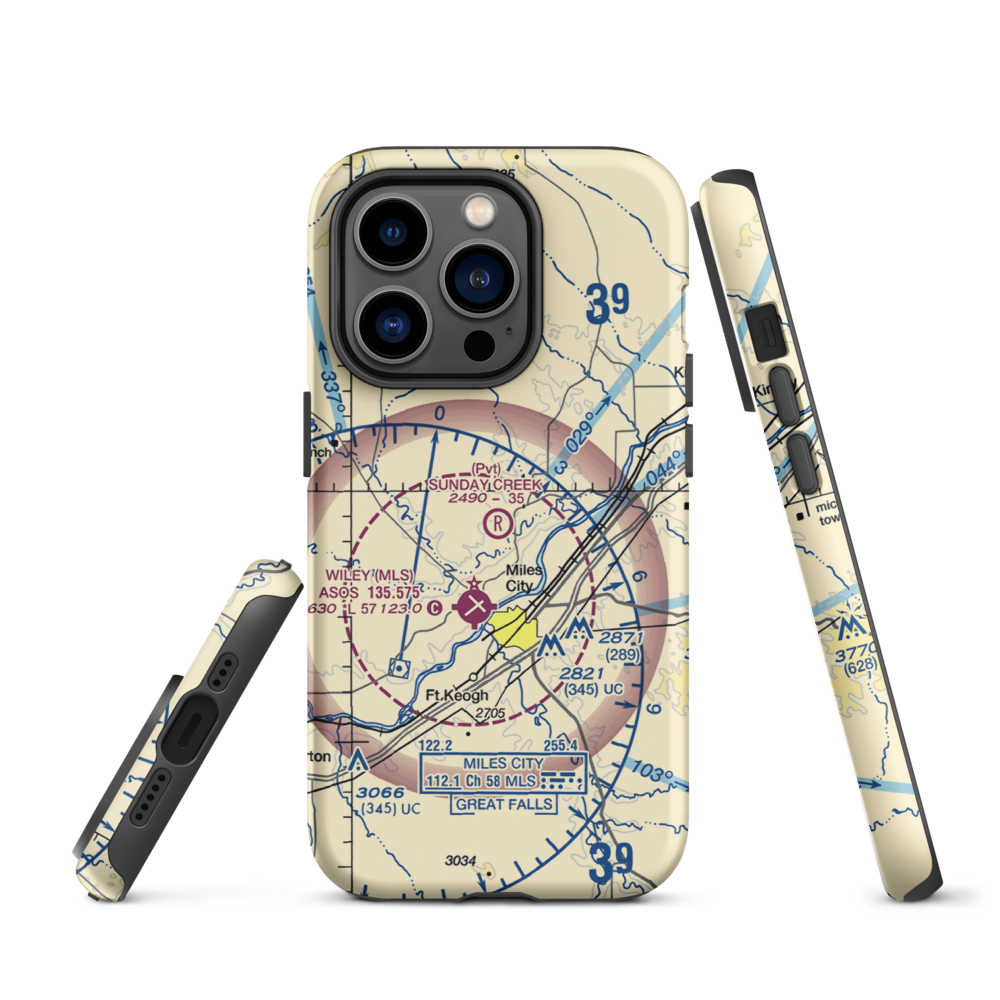 Sunday Creek Airpark (MT29) VFR Sectional  Tough iPhone Case iPhone 14 Pro model shown