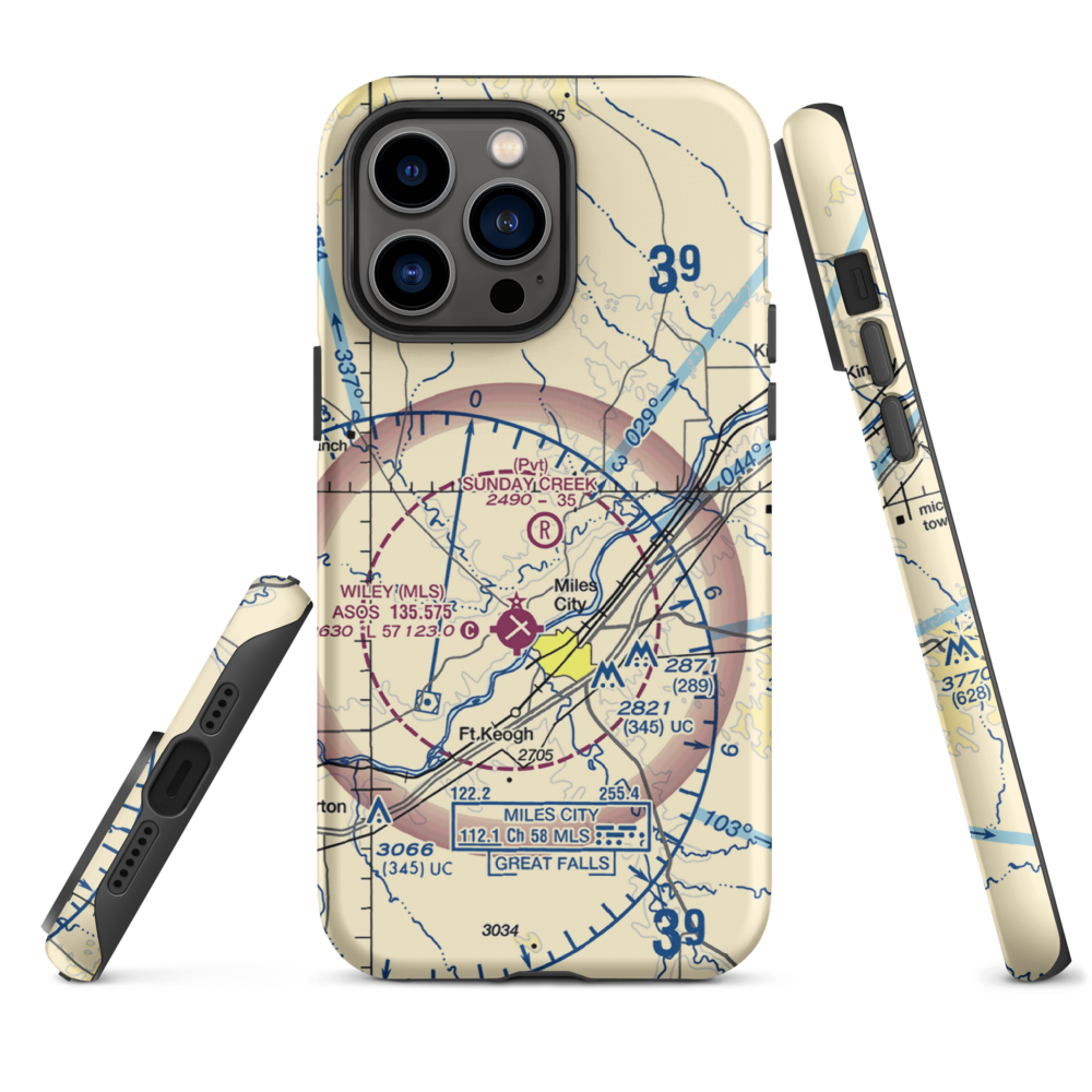 Sunday Creek Airpark (MT29) VFR Sectional  Tough iPhone Case iPhone 14 Pro Max model shown