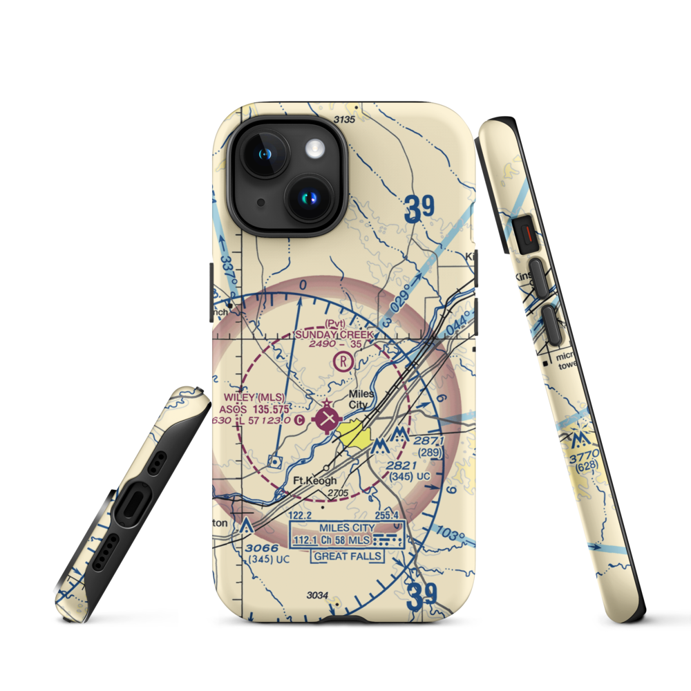 Sunday Creek Airpark (MT29) VFR Sectional  Tough iPhone Case iPhone 15 model shown