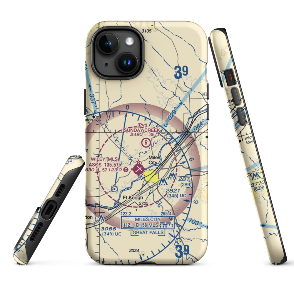 Sunday Creek Airpark (MT29) VFR Sectional  Tough iPhone Case iPhone 15 Plus model shown