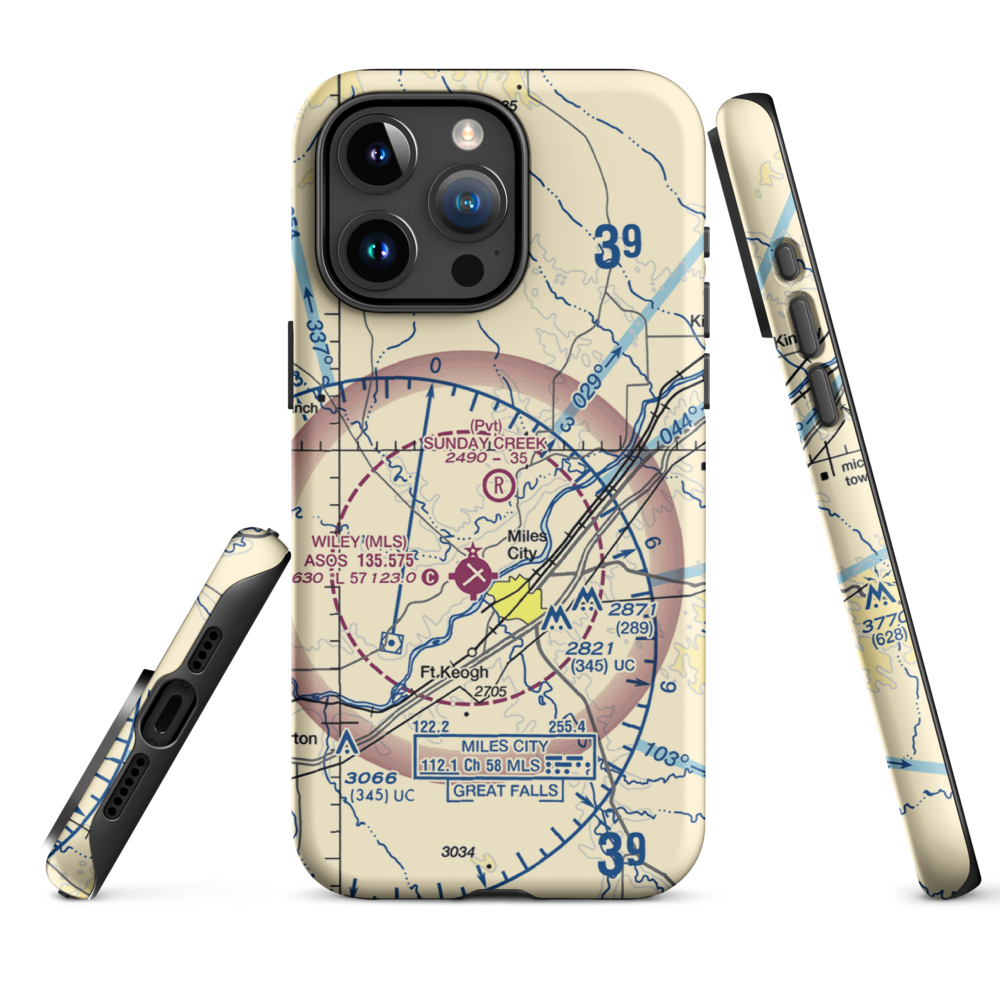 Sunday Creek Airpark (MT29) VFR Sectional  Tough iPhone Case iPhone 15 Pro Max model shown