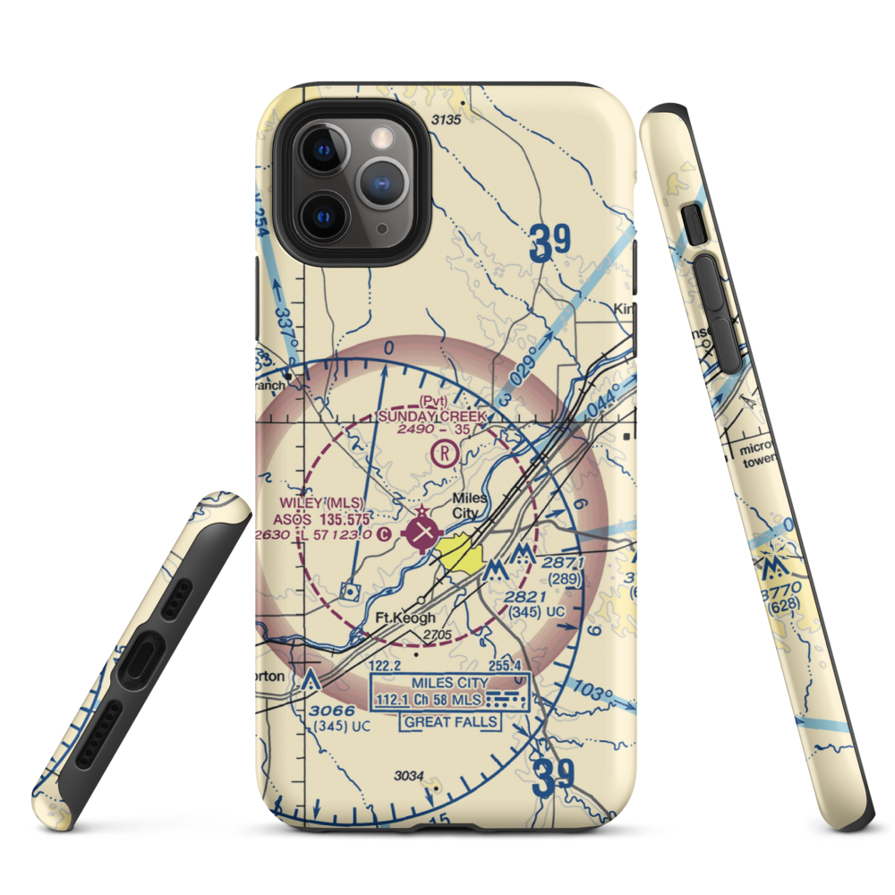 Sunday Creek Airpark (MT29) VFR Sectional  Tough iPhone Case iPhone 11 Pro Max model shown