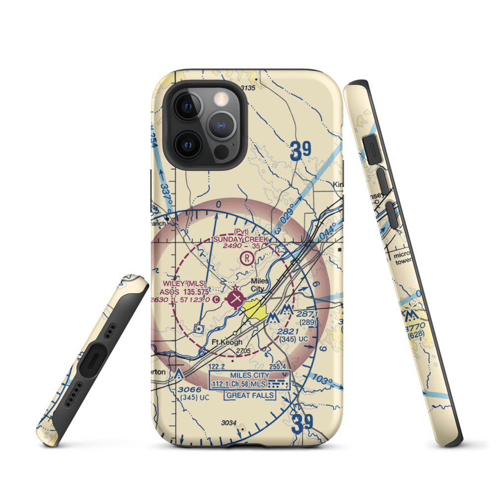 Sunday Creek Airpark (MT29) VFR Sectional  Tough iPhone Case iPhone 12 Pro model shown